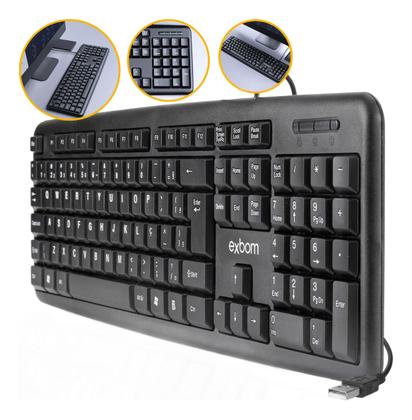 Imagem de Teclado USB Com Fio Office Completo Numerico para PC Notebook