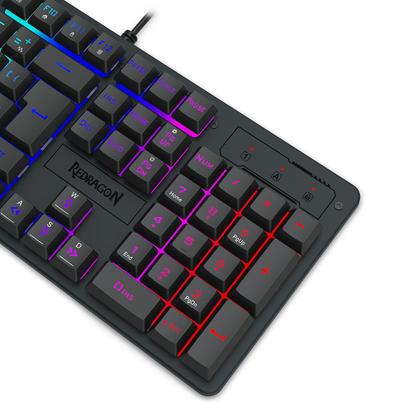 Imagem de Teclado usb gamer netherbane rainbow redragon preto - k521-r