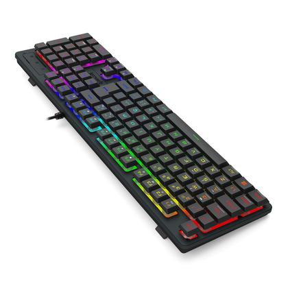 Imagem de Teclado usb gamer netherbane rainbow redragon preto - k521-r