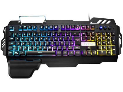 Imagem de Teclado USB Gamer Warrior Zuberi Led semi-mecânico TC210 Warrior