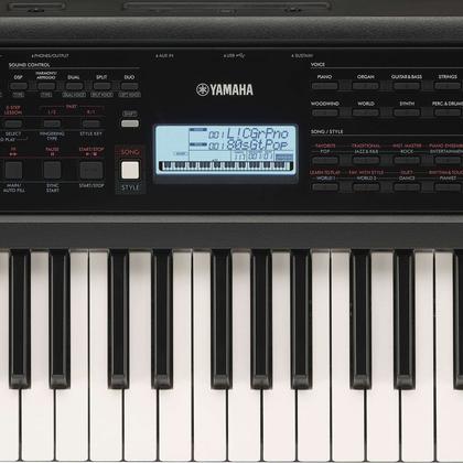 Imagem de Teclado Yamaha PSR-E383 Preto Arranjador 61 Teclas + Suporte em X + Capa