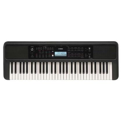 Imagem de Teclado Yamaha PSR-E383 Preto Arranjador 61 Teclas + Suporte em X + Capa