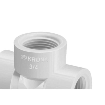 Imagem de Tee Branco Krona Rosca Rosca Rosca  3/4"  300 - Kit C/20