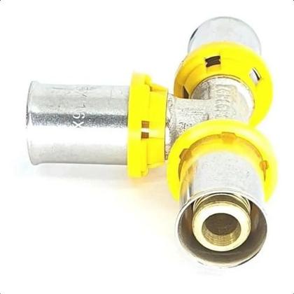 Imagem de Tee Conexão Para Gás Tubo Multicamada Prensar 16mm Gn Glp