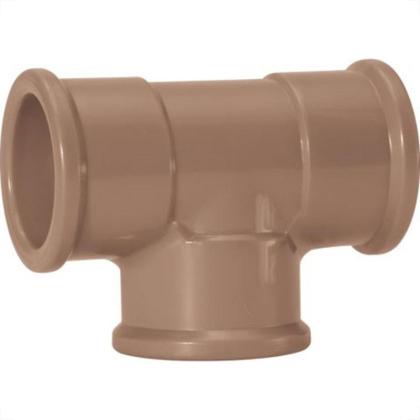 Imagem de Tee Marrom Amanco Liso/Liso/Liso 20Mm 11834 - Kit C/50