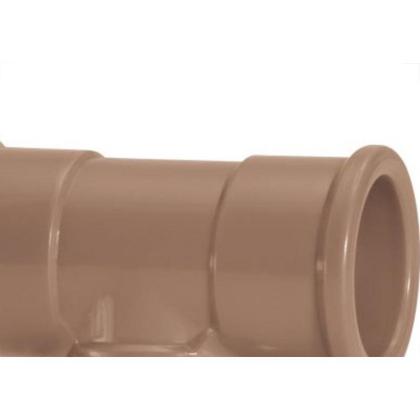 Imagem de Tee Marrom Amanco Liso/Liso/Liso 20Mm 11834 - Kit C/50