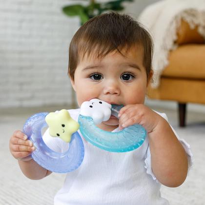 Imagem de Teether Infantino Shake & Soothe Water, pacote com 2 unidades Cloud Star
