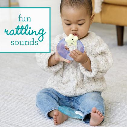 Imagem de Teether Infantino Shake & Soothe Water, pacote com 2 unidades Cloud Star