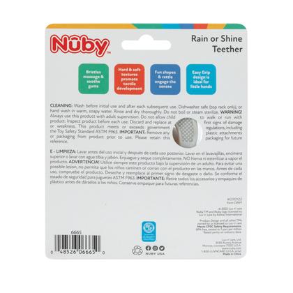Imagem de Teether Nuby Cloud com links de sol e silicone para chuva por mais de 3 meses