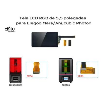 Imagem de Tela 3D 5.5" Elegoo Mars Anycubic Photon Reposição