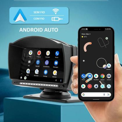 Imagem de Tela 4,7 Polegadas Multimídia Automotiva Universal Com Bluetooth, Carplay e Android Auto - Não precisa de moldura