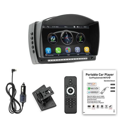 Imagem de Tela 4,7 Polegadas Multimídia Automotiva Universal Com Bluetooth, Carplay e Android Auto - Não precisa de moldura