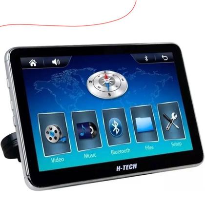 Imagem de Tela 8 Polegadas Portátil Monitor Veicular Digital Bluetooth Usb Encosto de Cabeça Acoplável