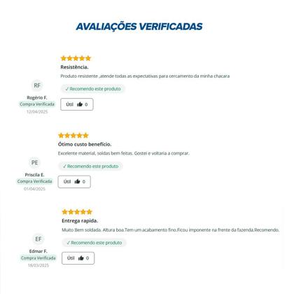 Imagem de Tela Alambrado Soldada Morada Open (Fio 2,30mm / Malha 6,5x15cm) - Rolo 25m