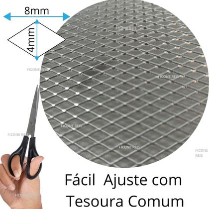 Imagem de Tela Alumínio 70cm x 100cm Anti Escorpião, Barata e Rato para Ralo, Máquina e Fogão