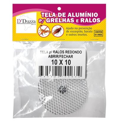 Imagem de Tela Alumínio Expandido Para Ralo 10x10 Redondo Banheiro Anti Insetos Escorpião Rato