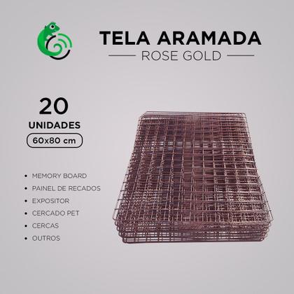 Imagem de Tela Aramada 60x80 Rose Memory Board Decoração 20 Unidades