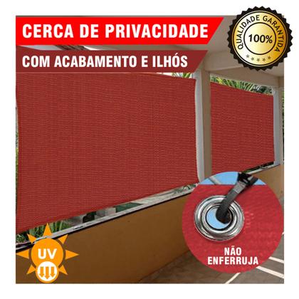 Imagem de Tela Cerca de Privacidade e Proteção Trama 90% Com Ilhós a Cada Metro Cores 4x1,5 Metros
