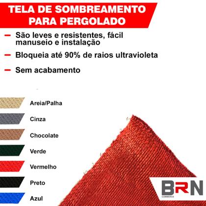 Imagem de Tela Cobertura Para Pergolado Sombrite 90% Várias Cores 4x1 Metro Linear