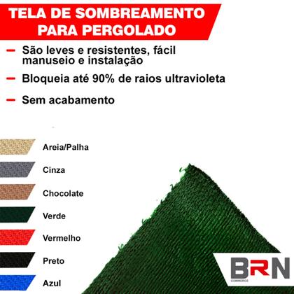 Imagem de Tela Cobertura Para Pergolado Sombrite 90% Várias Cores 4x1 Metro Linear