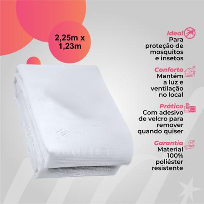 Imagem de Tela cortina mosquiteiro fácil instalação