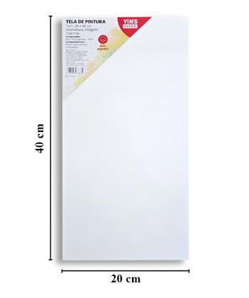 Imagem de Tela de Pintura Fina 20x40 100% Algodão Pronta Qualidade