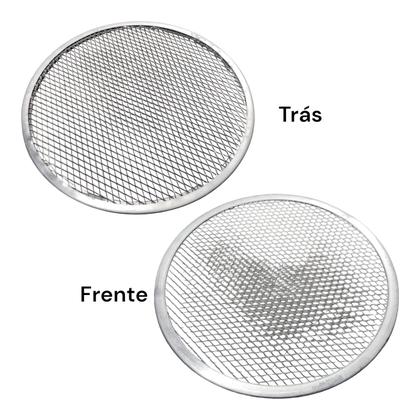 Imagem de Tela de pizza 29,5cm redonda em aluminio tela de pizza 30cm