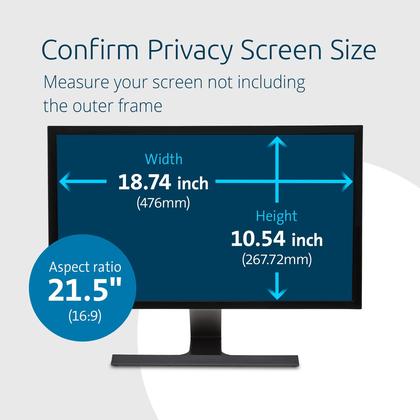 Imagem de Tela de privacidade Kensington FP215W9 para monitor de 21,5 polegadas