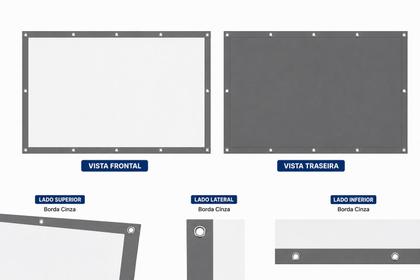Imagem de Tela De Projeção Com Ilhós 150 Polegadas
