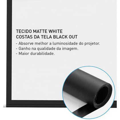 Imagem de Tela de projeção tensionada elétrica tbts133h (2.94x1.64m)