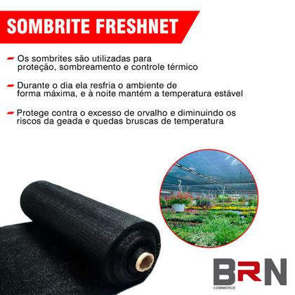 Imagem de Tela de Sombreamento Agrícola 50 Cor Preto Para Hortas e Plantações 4x5 Metros