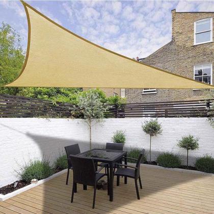 Imagem de Tela de sombreamento guarda-sol sombralux triângulo 4.00 x 4.00 x 5.6 mts-cor areia