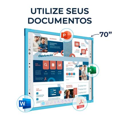 Imagem de Tela digital unionboard color azul 70 polegadas