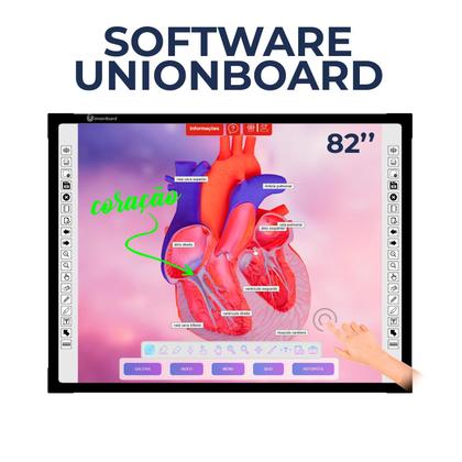 Imagem de Tela digital unionboard color preta 82 polegadas