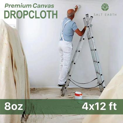 Imagem de Tela Drop Cloth Salt Earth 100% algodão reciclado 1,2 x 3,7 m