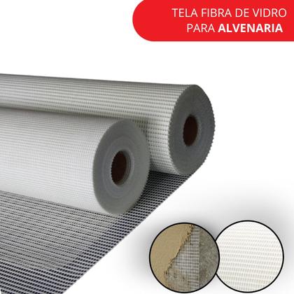 Imagem de Tela Fibra De Vidro 10x9 Construção Reforço Alvenaria (5m2)