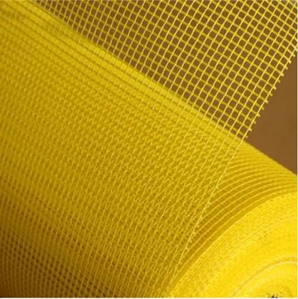 Imagem de Tela Fibra Vidro Base Coat Reforço Alvenaria 50m Amarela