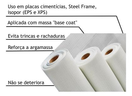 Imagem de Tela Fibra Vidro Base Coat Reforço Alvenaria 50x1,00m