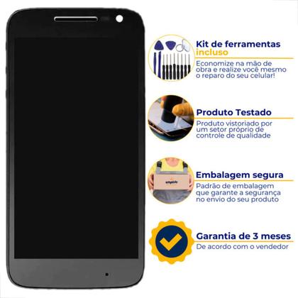 Imagem de Tela Frontal Display Compatível Moto G4 Play Branco Empório