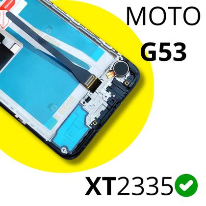 Tela Frontal Display Para Moto G53 Xt2335 Com Aro Orig Vivid