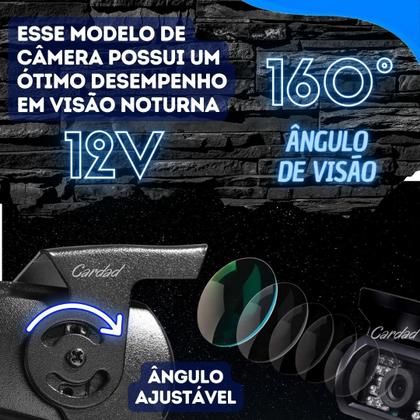 Imagem de Tela Lcd 7' Monitor Camera 24v 18 Led Infravermelho Cabo 10m