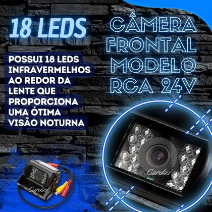 Imagem de Tela Lcd 7' Monitor Camera 24v 18 Led Infravermelho Cabo 10m