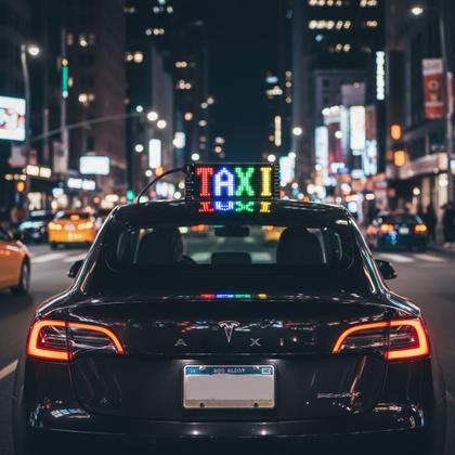 Imagem de Tela Led Flexivel Lmagen Texto Rgb 17x07cm Carro Aplicativo