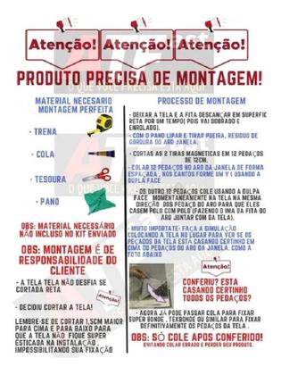 Imagem de Tela Mosquiteiro Pernilongo Mosquito Janela + Fita Proteção