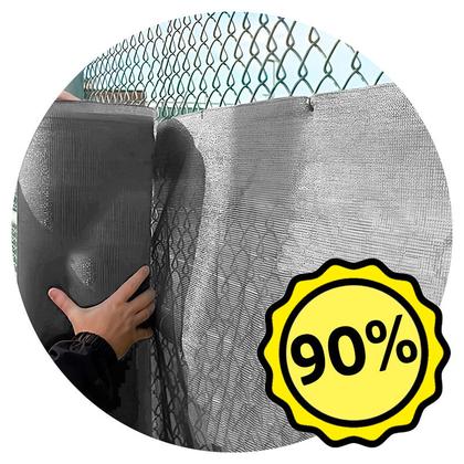Imagem de Tela Para Garagem Privacidade 4x2 Prata + Kit Instalação