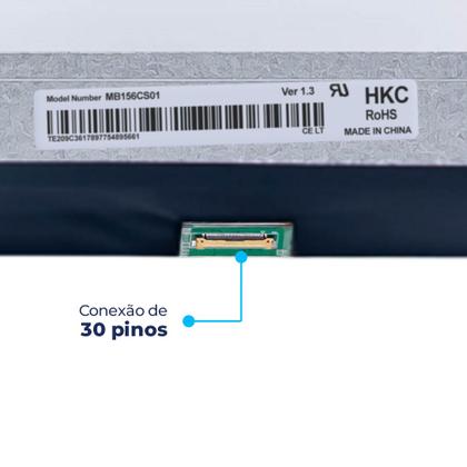 Imagem de Tela para Notebook compatível com Acer Aspire 3 A315-56-569F 15.6" Fosca