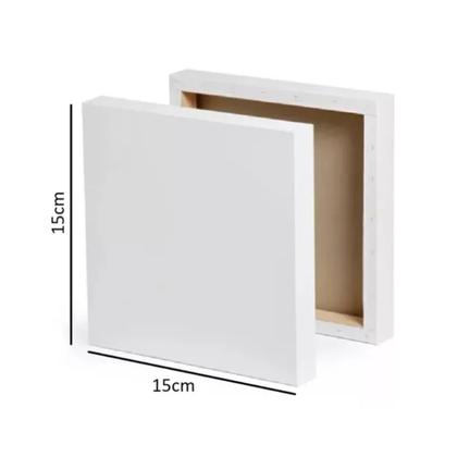 Imagem de Tela para Pintura 15x15  Infantil, Pequena, Quadro Branco.