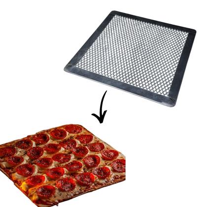 Imagem de TELA PARA PIZZA QUADRADA 20x20CM ALUMINIO ESTEIRA DE PIZZA TE-23