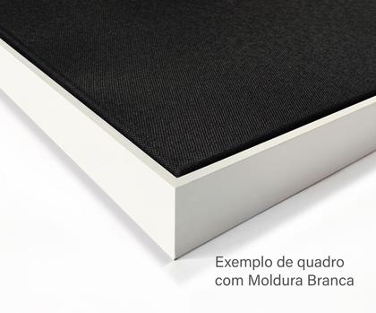 Imagem de Tela Quadro branco Preto Decorativo com Moldura Arvore vermelha