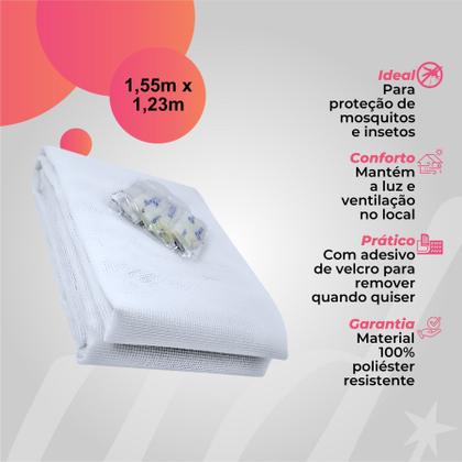 Imagem de Tela Rede de Proteção de Mosquito 1,55 X 1,23M Resistente